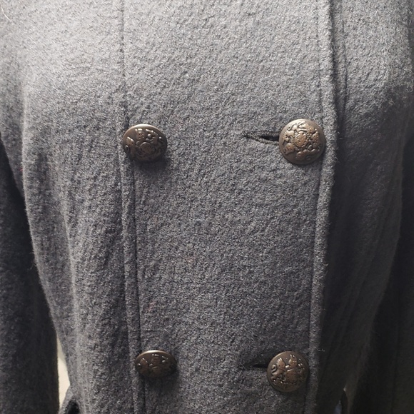 Free People Peplum Button Down Textured Wool Coat - Picture 4 of 7